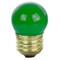 25Pk - Sunlite 7.5w S11 Colored Indicator Medium Base Ceramic Green Light Bulb